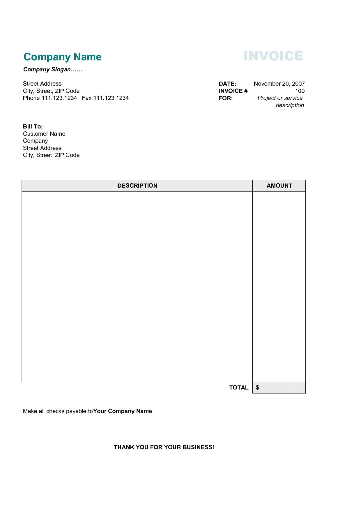 Simple Invoice Template