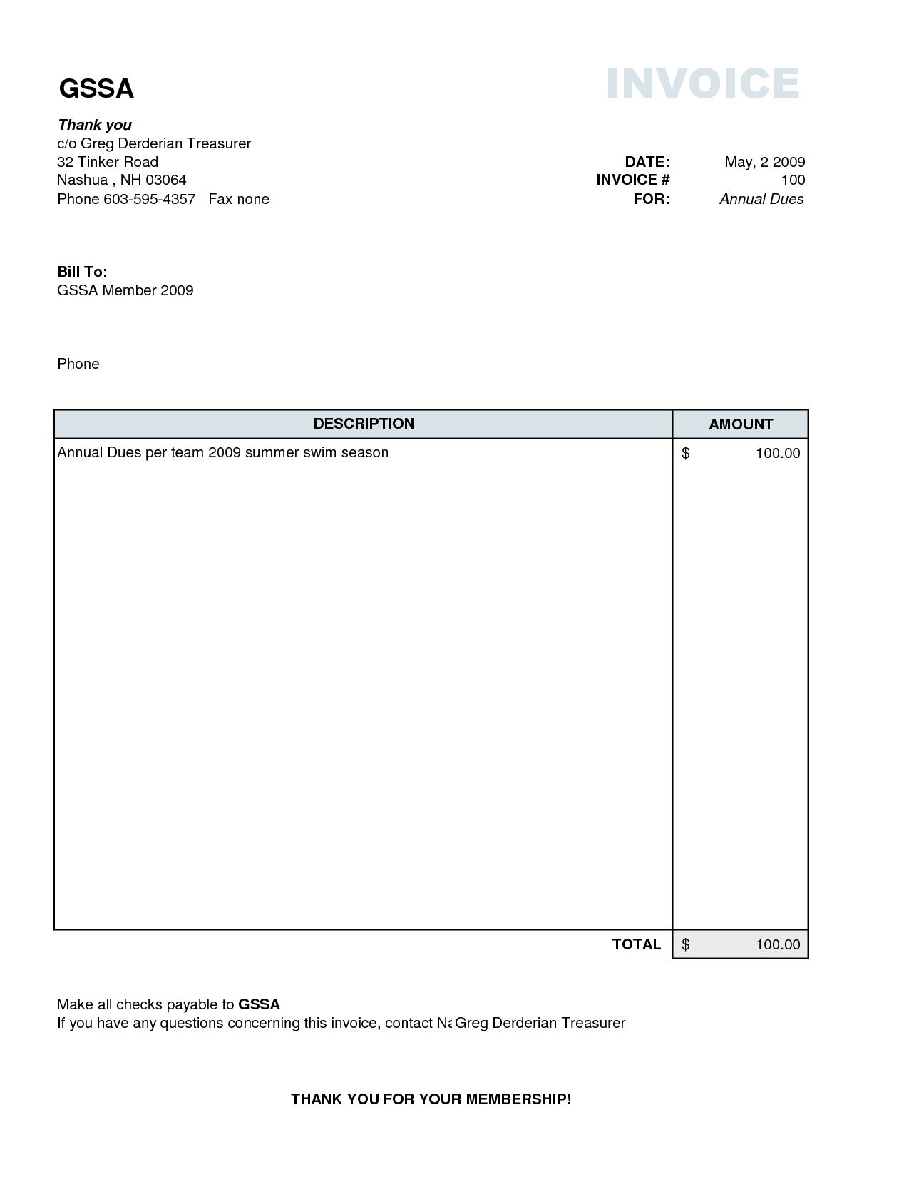 Invoice Forms Printable | charlotte clergy coalition