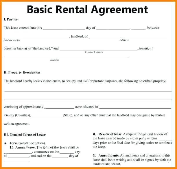 Simple Printable Rental Agreement Shop Fresh