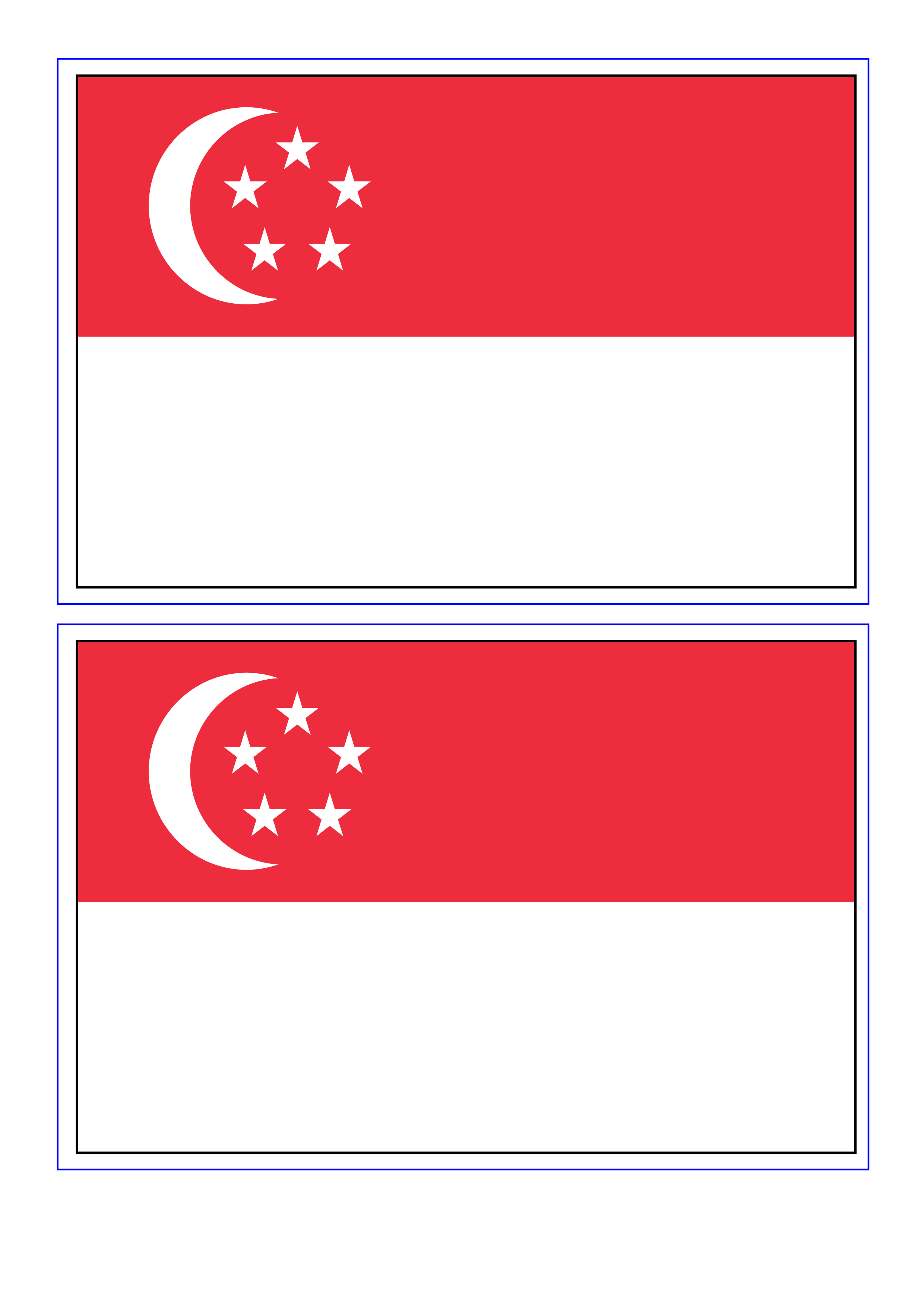 Singapore Flag Printables