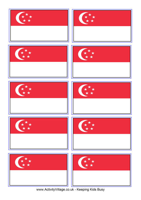Singapore Flag Printables