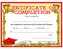 This printable certificate showing Jesus on the cross is to be 