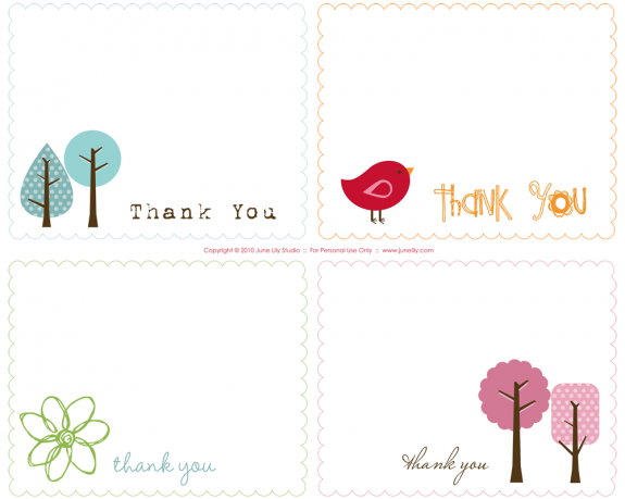 Thank You notes – a quick round up | Printables | Pinterest 