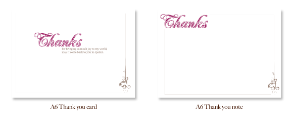 Thanks Art Visual Elegant Thank You Note Template Free 