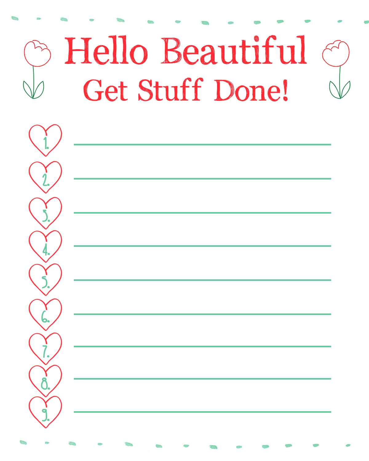 Printable Things To Do ListKitty Baby Love