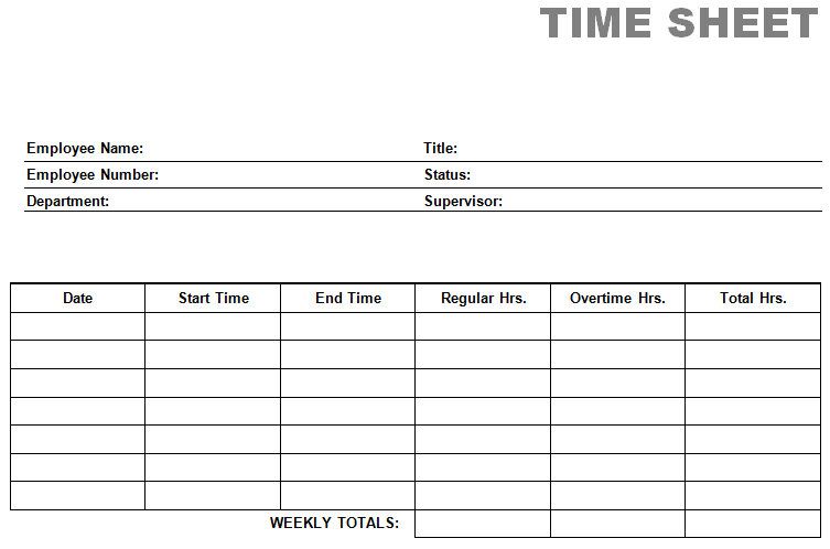 Time Card Sheets Free Time Card Template Printable Blank Pdf Time 