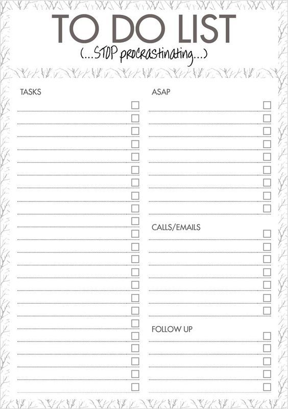 free printable daily to do list template   Google Search 