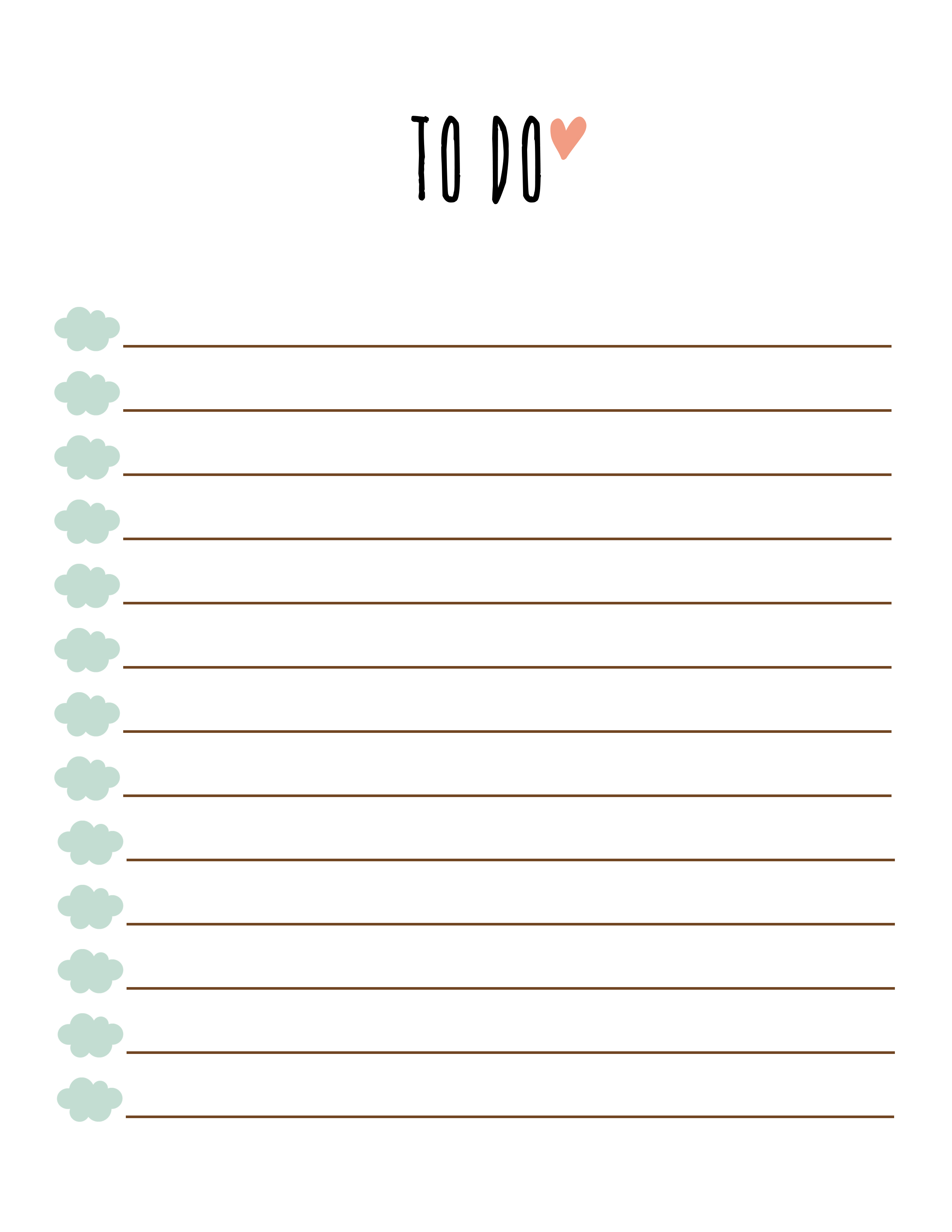 40 Printable To Do List Templates | Kitty Baby Love