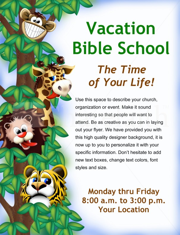 Vacation Bible School Flyer Template | Flyer Templates