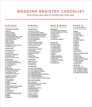 Printable Wedding Checklist   9+ Free PDF Documents Download 