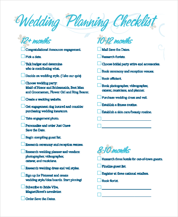 diy wedding checklist pdf