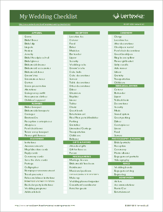 wedding plan checklist template   zrom.tk