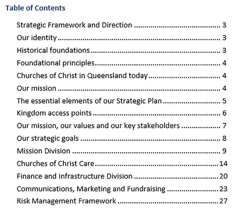 Church Strategic Plan Template shop fresh