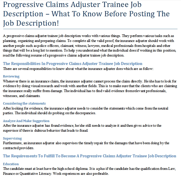 Job Progressive