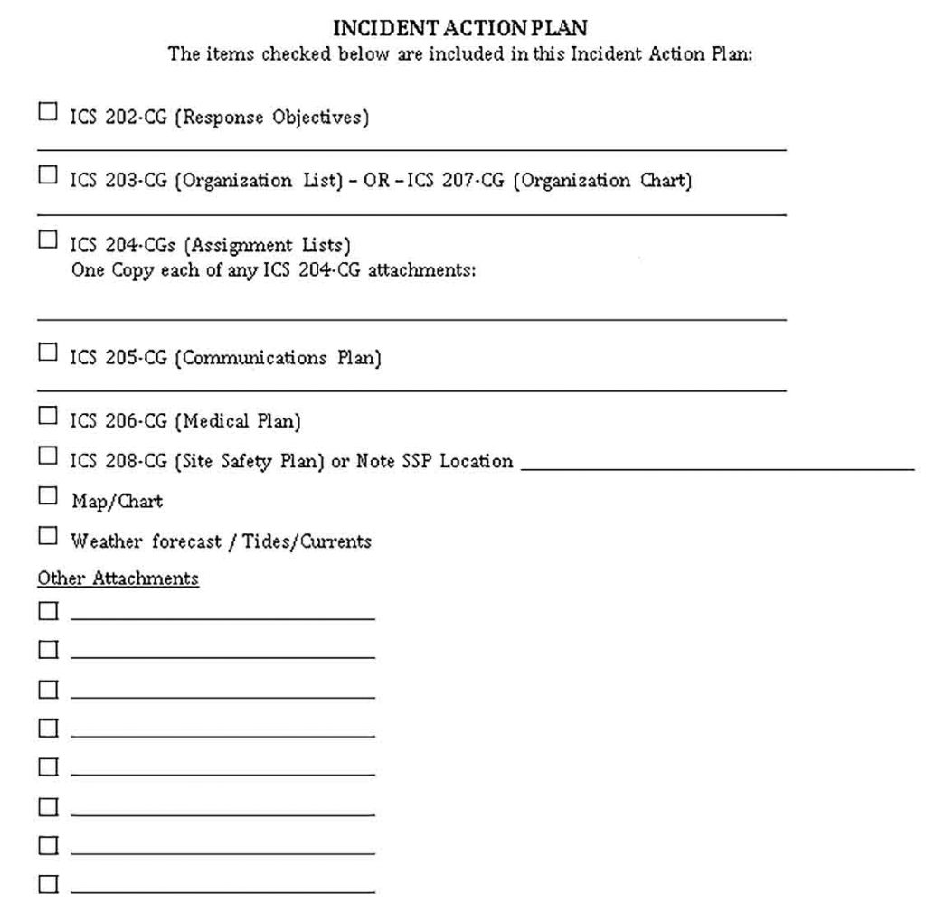 Incident Action Plan Template Shop Fresh