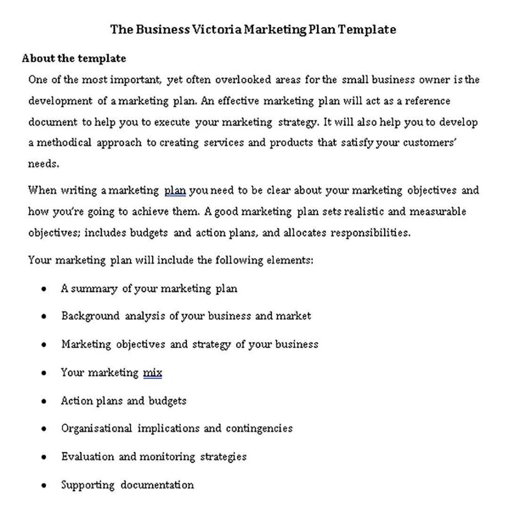 Marketing Business Plan Template shop fresh