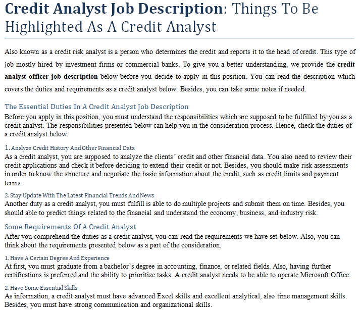 credit-analyst-job-description-things-to-be-highlighted-as-a-credit