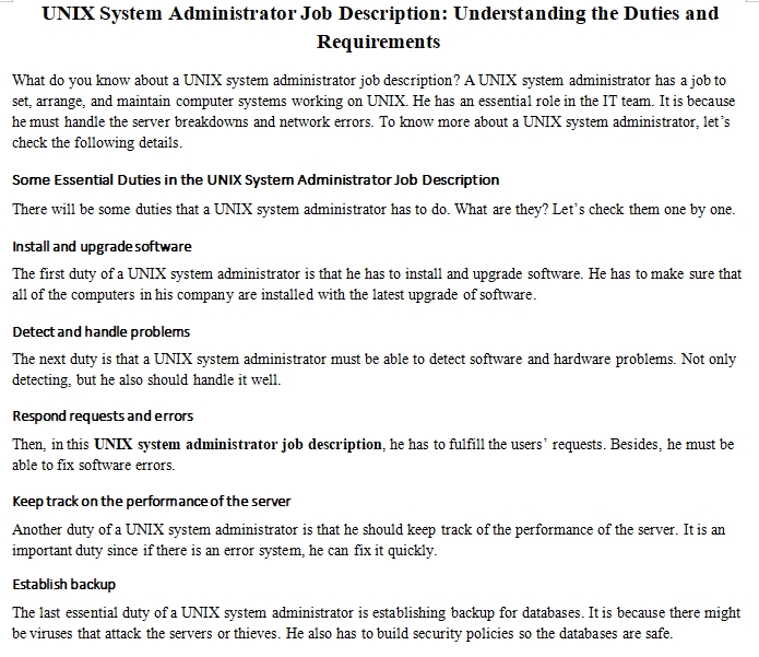 Unix system admin jobs in india