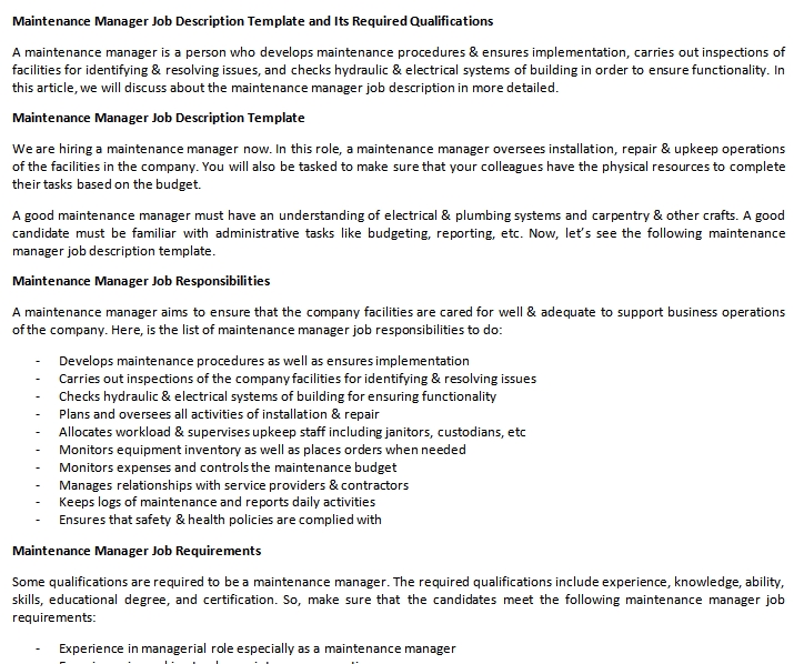 maintenance-manager-job-description-template-and-its-required