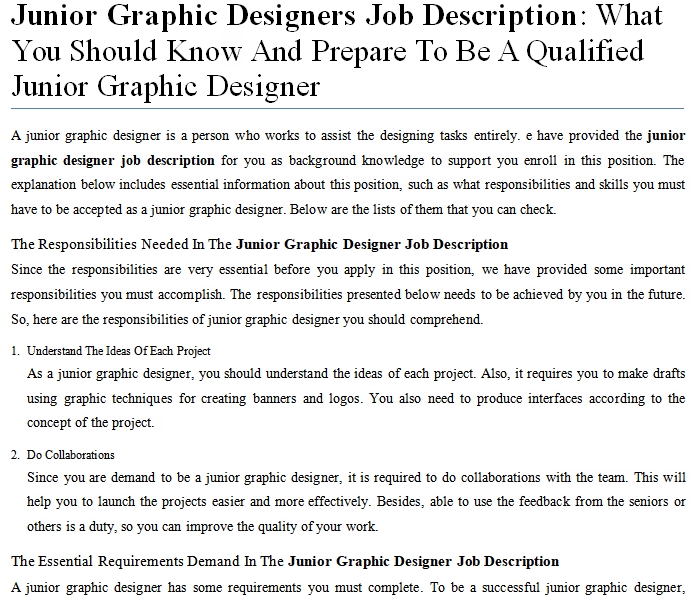 Jr Graphic Designer Jobs