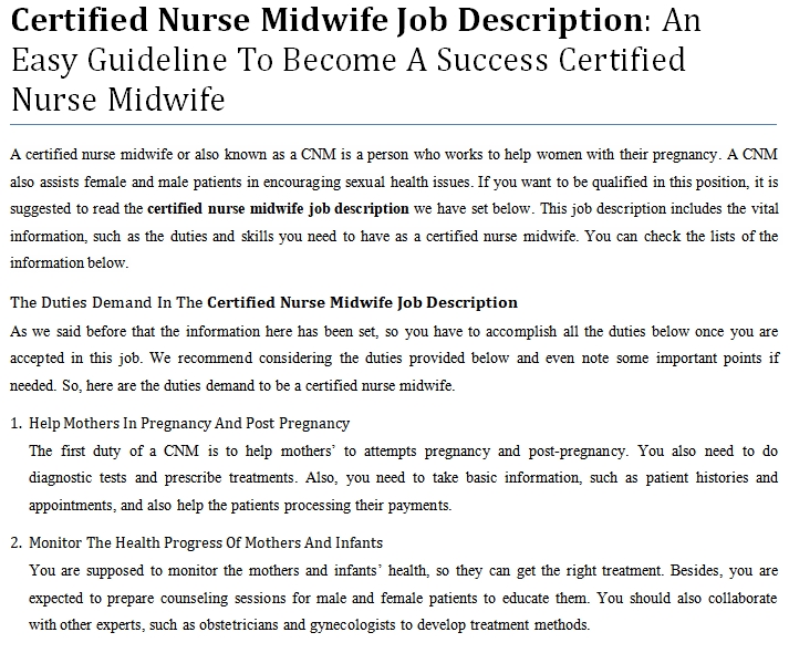 midwife job virgin islands