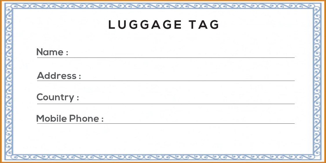 printable able luggage tag template