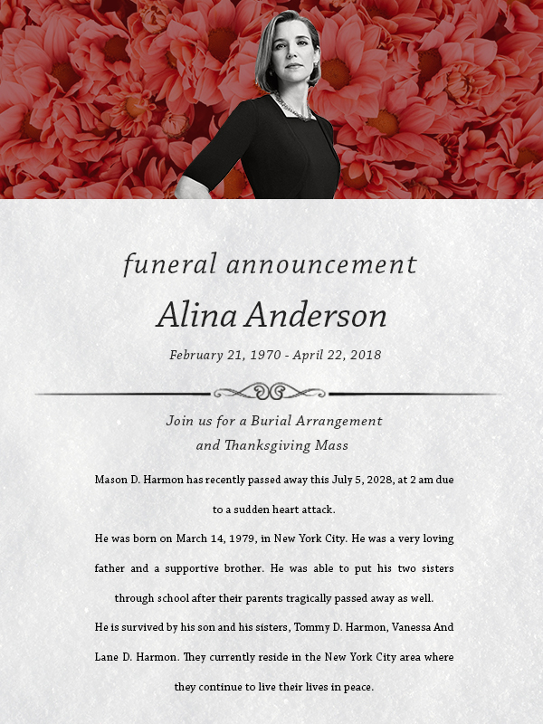 10 Funeral Announcement Template Free Psd Shop Fresh