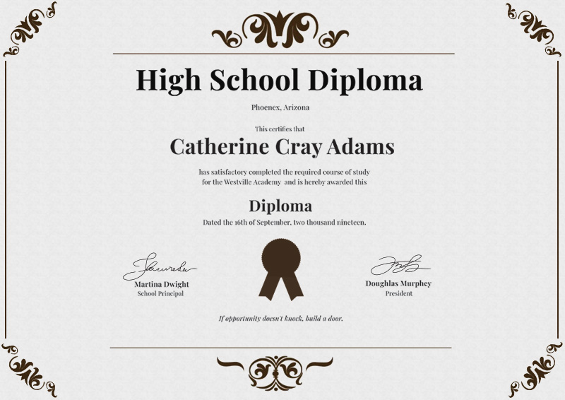 College Graduation Certificate Template