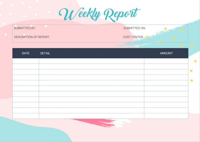 Marketing Weekly Report Template