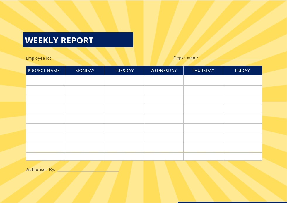 10+ Weekly Report Template example psd design shop fresh