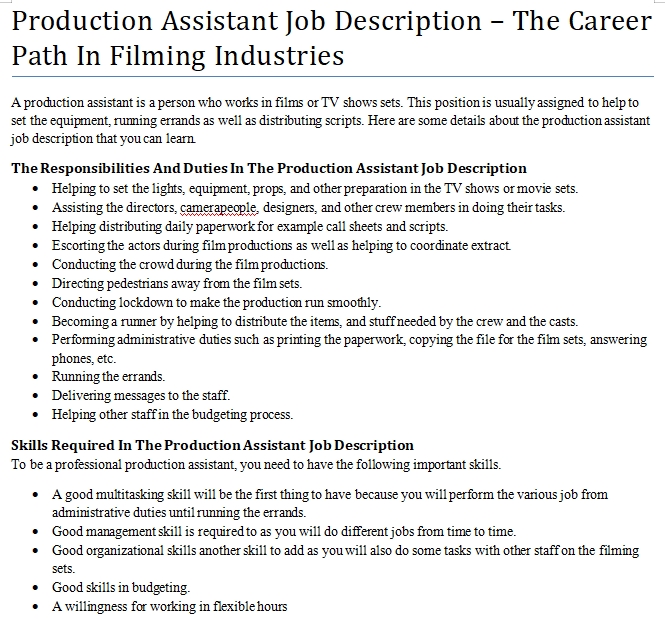 casting director job description