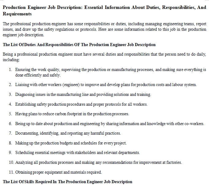 Industrial pretreatment job description