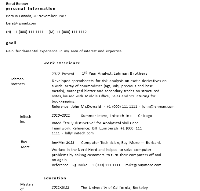 latex resume template