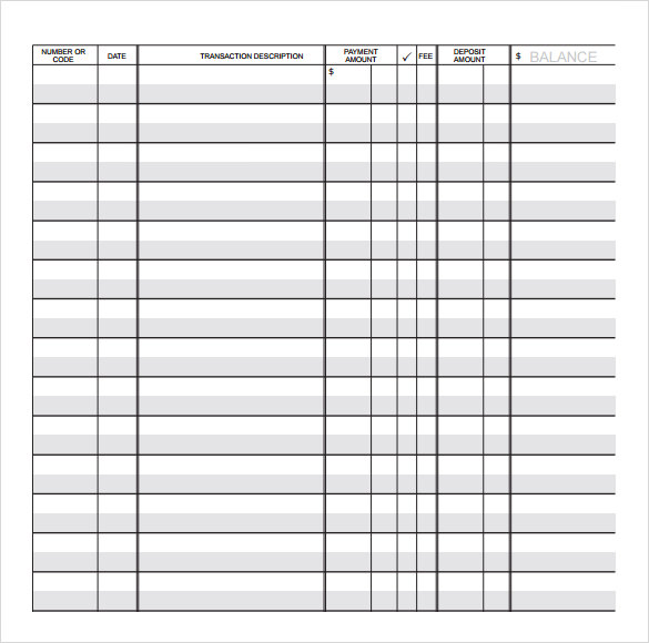 Free printable checkbook register pages - honwhite
