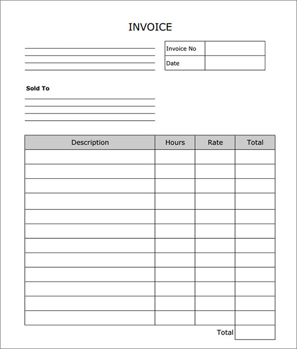 Printable Invoice Templates