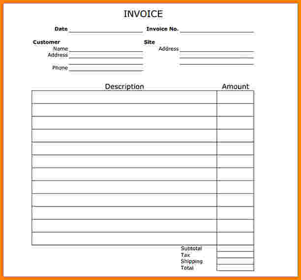 invoice templates printable free | Invoice Templates | Free Word 