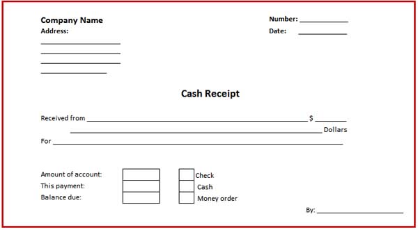 Free Receipt Template | Rent Receipt and Cash Receipt Forms