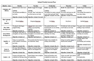 Infant Lesson Plan Template | shop fresh