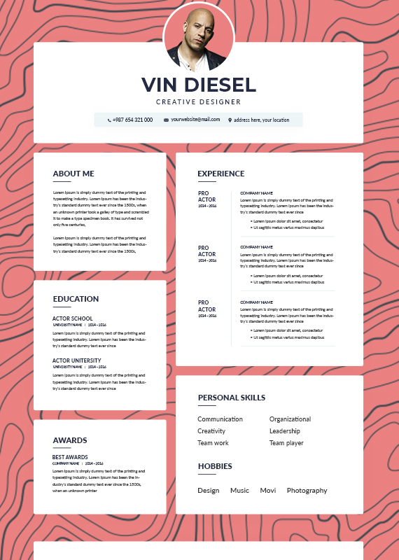 10+ Acting Resume Template free psd | shop fresh