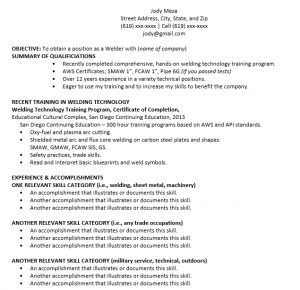 6+ Welder Resume | shop fresh